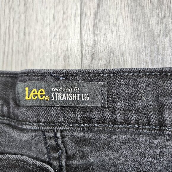 Lee Jeans Womens 22W Black Relaxed Fit Straight Leg Stretch Denim Plus Size - Picture 5 of 12